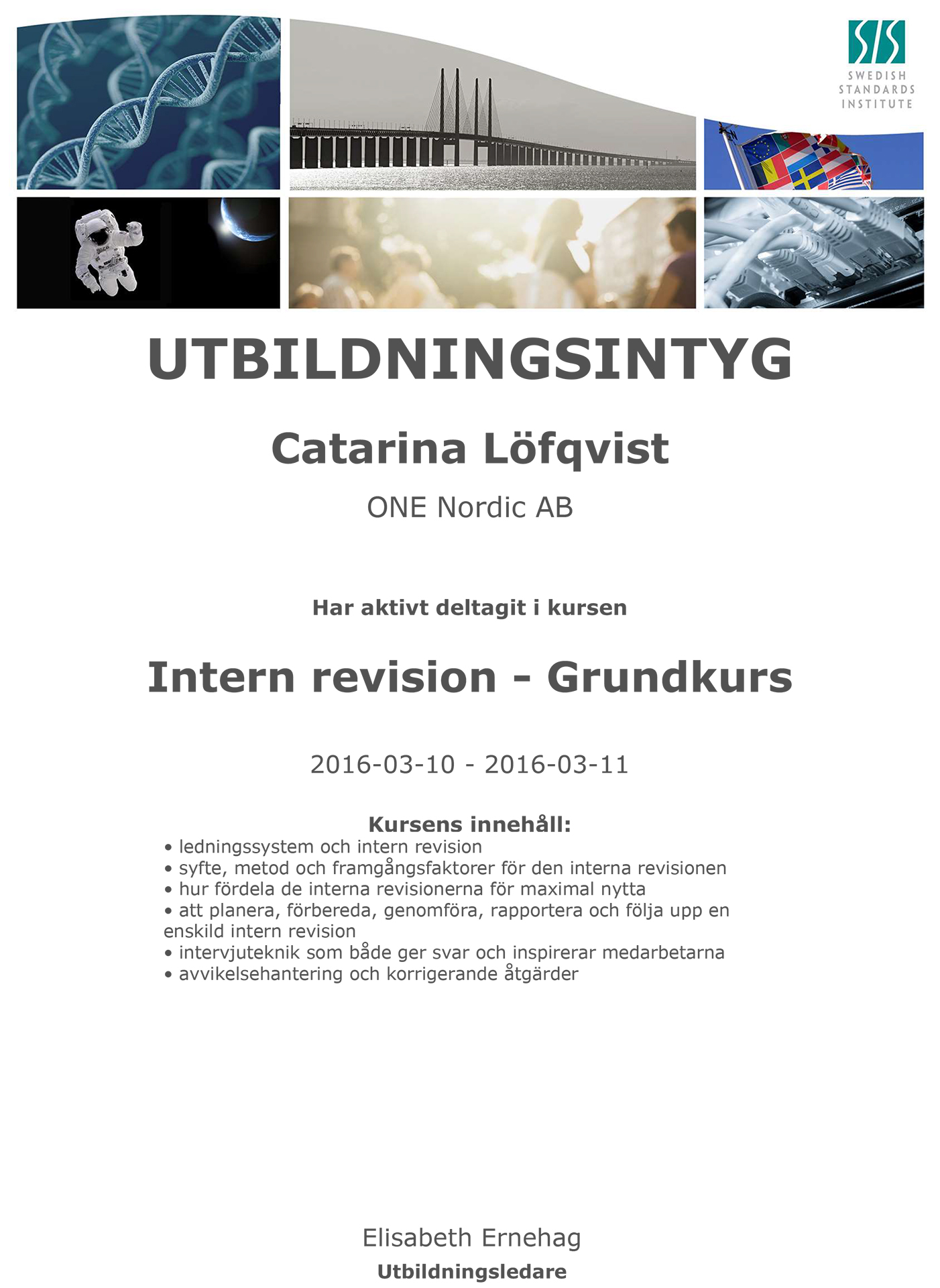 Diplom / intyg