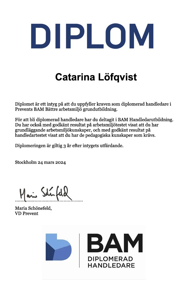 Diplom / intyg
